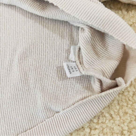 UO Cream Boxy Stretchy Soft Crop Top - Picture 5 of 6